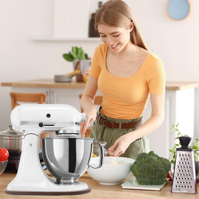 Bamboo Mixer Slider Compatible with Kitchen aid Bowl Lift Stand Mixer (5-8 Qt Stand Mixer)