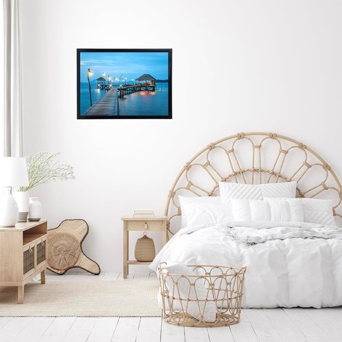 JCJMY 10x15 Black Picture Frame - Wall Mounting Horizontally or Vertically | Shatter-Resistant Plexiglass