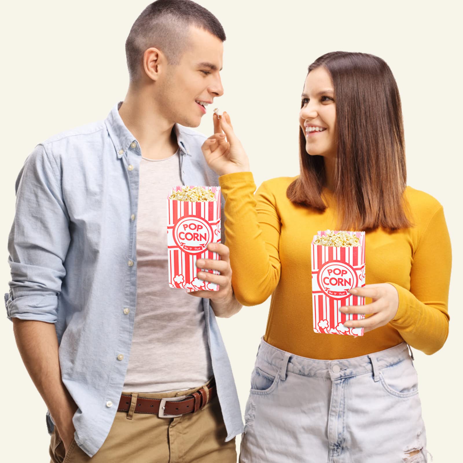 Essenya 602 Pcs Popcorn Bags with Popcorn Scoop and Salt Shaker,1 oz Small Pop Corn Bags Popcorn Bags Individual Servings for Popcorn Machine Supplies Party Movie Night Theater