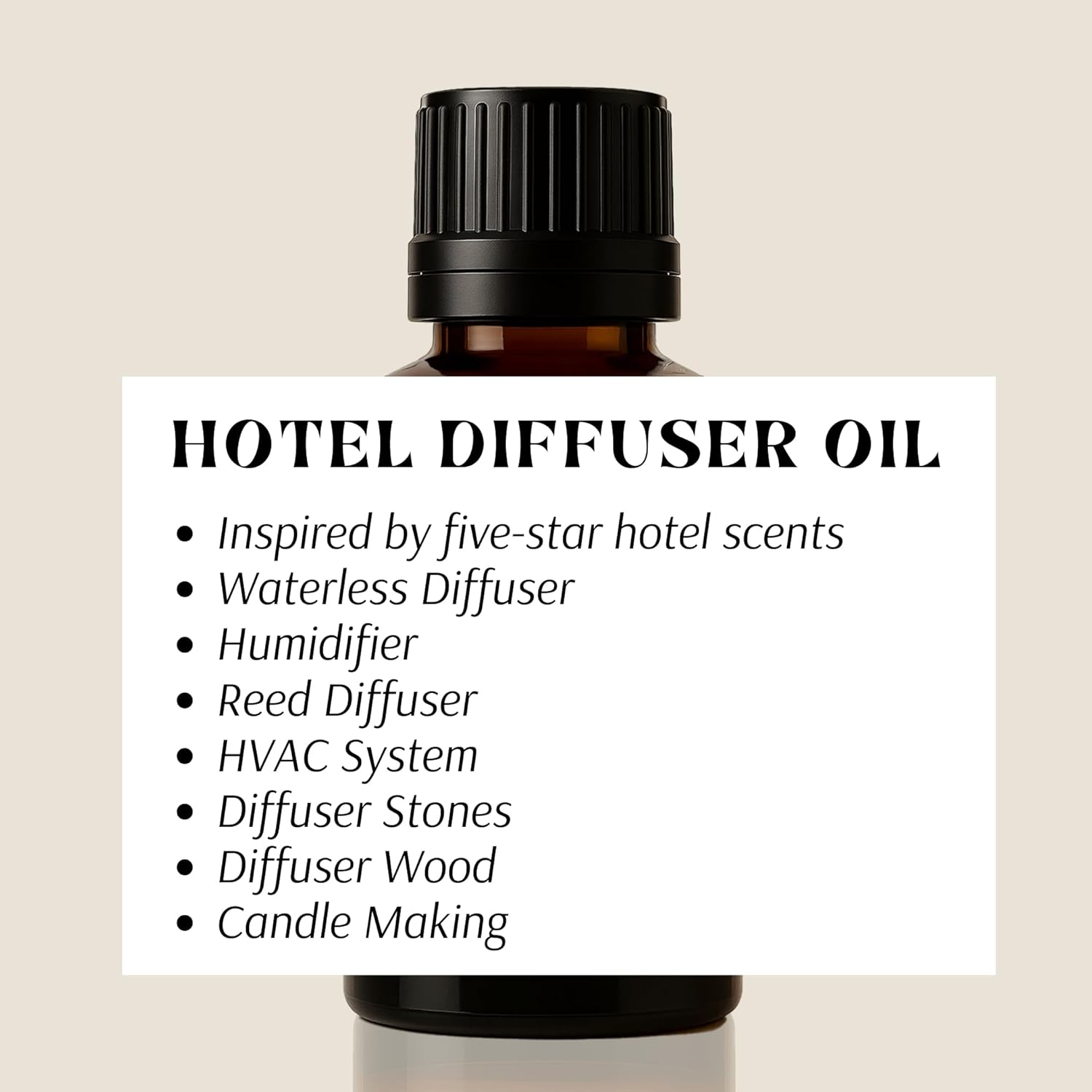 Ridz Hotel Series Premium Diffuser Oil - Luxury Carleton Scent for Ultrasonic Diffusers - 0.34 fl oz