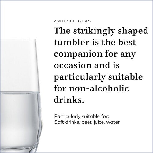 ZWIESEL GLAS Pure Tumbler (Set of 6), Drinking Glasses for Several Beverages, Dishwasher-Safe Machine-Made Tritan Crystal Glasses, Made in Germany (12 Ounce)
