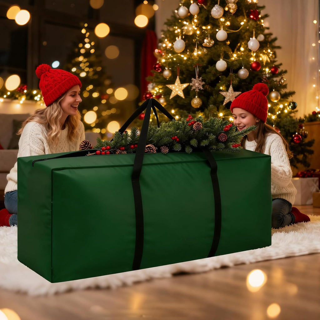 Skiennix Extra Large Christmas Tree Storage Bag - Fits Up to 12 Ft Trees | Heavy Duty Waterproof, 68” L x 30” W x 20” H