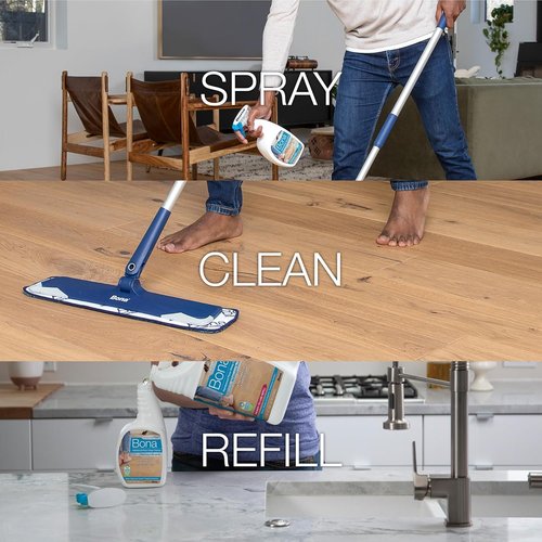 Bona PowerPlus Hardwood Floor Cleaner Spray - 32 fl oz | Oxygenated Formula for Residue-Free Cleaning