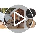 Rustic Bear Coaster Set - 6 Handcrafted Resin Coasters in Canoe Holder