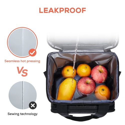 TOURIT Large Lunch Bag 14L Insulated Lunch Box Lunch Cooler for Men&Women Work, Black