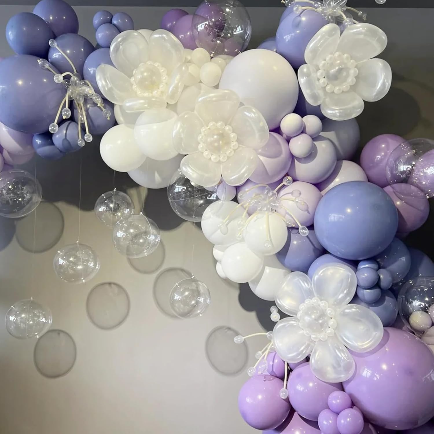 Voircoloria Pastel Purple Balloon Garland Kit - 90 Pack in 5/10/12/18 Inch Sizes for Weddings, Graduations & Parties