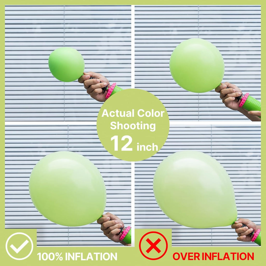 PartyWoo Lime Green Balloons - 127-Piece Latex Balloon Arch Kit for Graduation & Birthday Decor | Various Sizes 5-36 Inch
