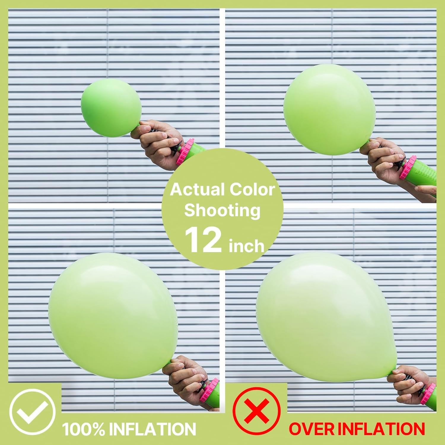 PartyWoo Lime Green Balloons - 101pcs 12 Inch Latex Helium Balloons for Graduation & Birthday Decor