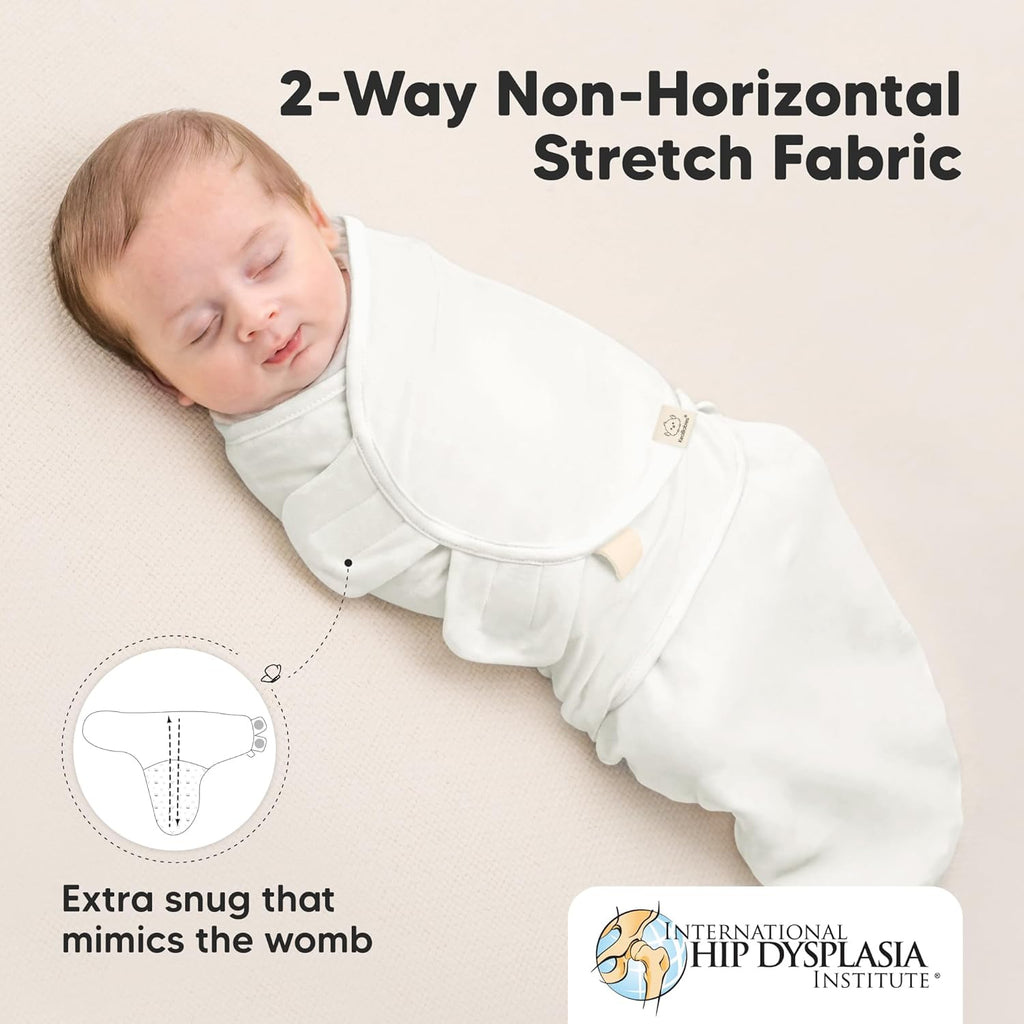 Organic Baby Swaddle Sleep Sacks by [Brand Name] - Soft & Snug Newborn Swaddles for Infants 0-3 Months | 3-Pack in Soft White