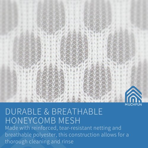 Muchfun Honeycomb Mesh Laundry Bags - 3 Durable Sizes for Delicates (Large, Medium, Small)