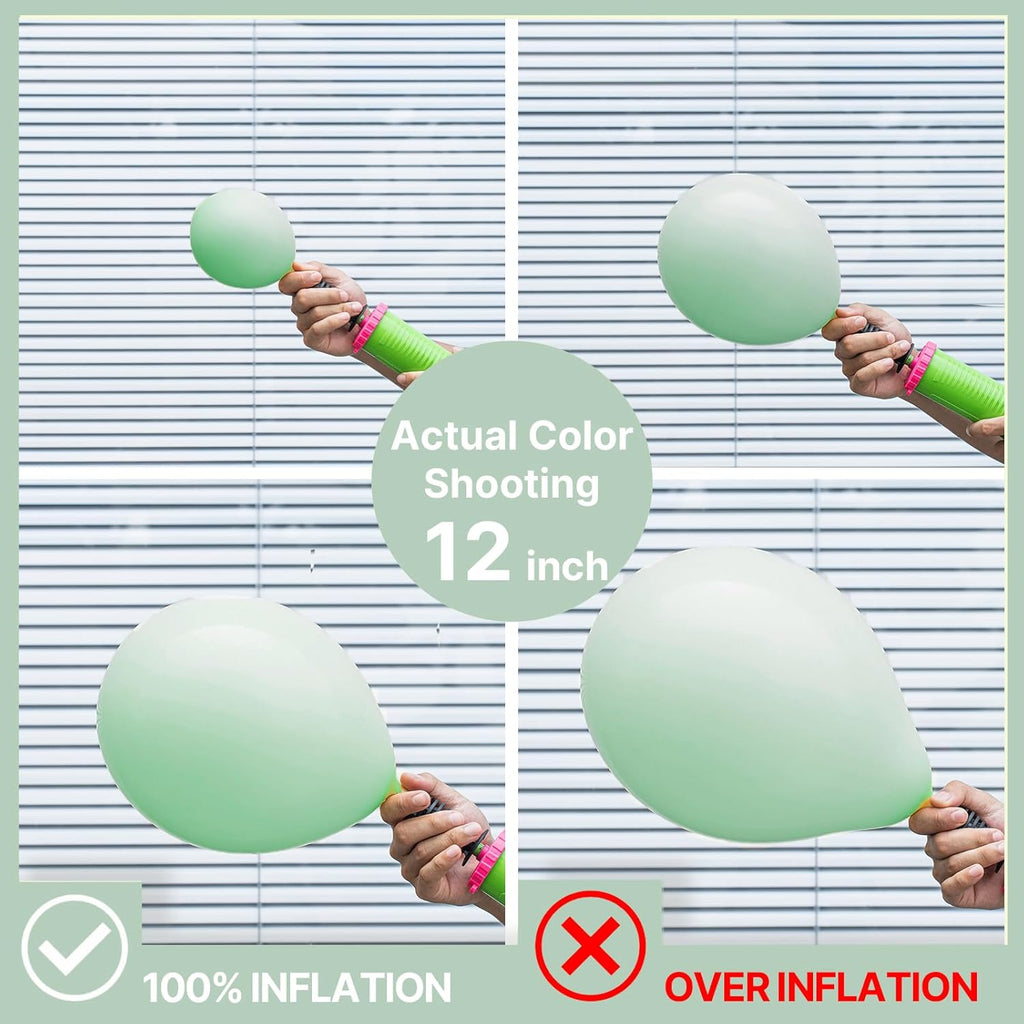PartyWoo Mint Green Balloons - 50 Pcs 12 Inch Pastel Latex Helium Balloons for Celebrations