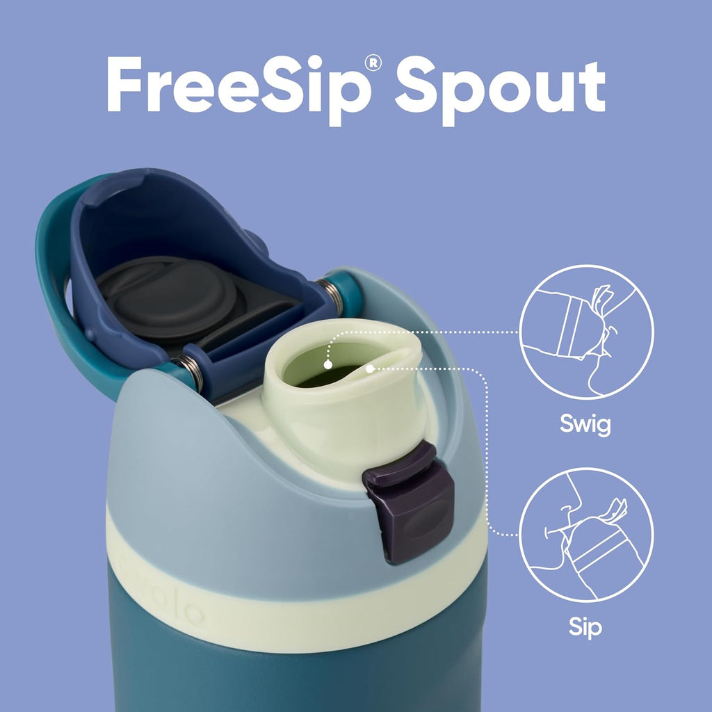 Owala FreeSip Insulated Stainless Steel Water Bottle - BPA-Free, 24 Oz, Denim - Perfect for Travel