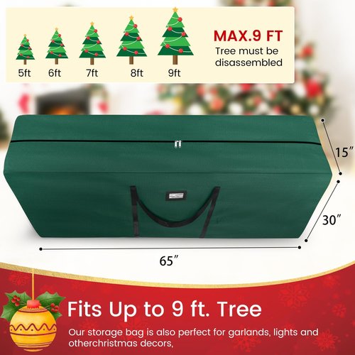 Heavy Duty 600D Oxford Christmas Tree Storage Bag by [Brand Name] - Extra Large with Reinforced Handles & Dual Zipper