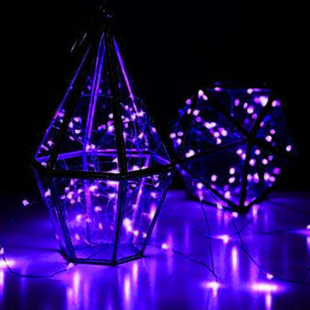 VOOKRY 30 LED Fairy Lights - 10 ft Waterproof Purple String Lights for Weddings, Parties & Decor