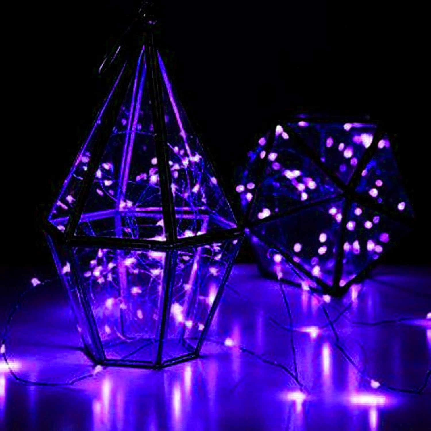 VOOKRY 30 LED Fairy Lights - 10 ft Waterproof Purple String Lights for Weddings, Parties & Decor
