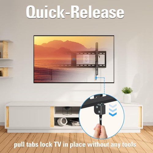 Mounting Dream Tilt TV Wall Mount - Fits 42-90 Inch Flat & Curved TVs | Universal Bracket, Max VESA 800x400mm