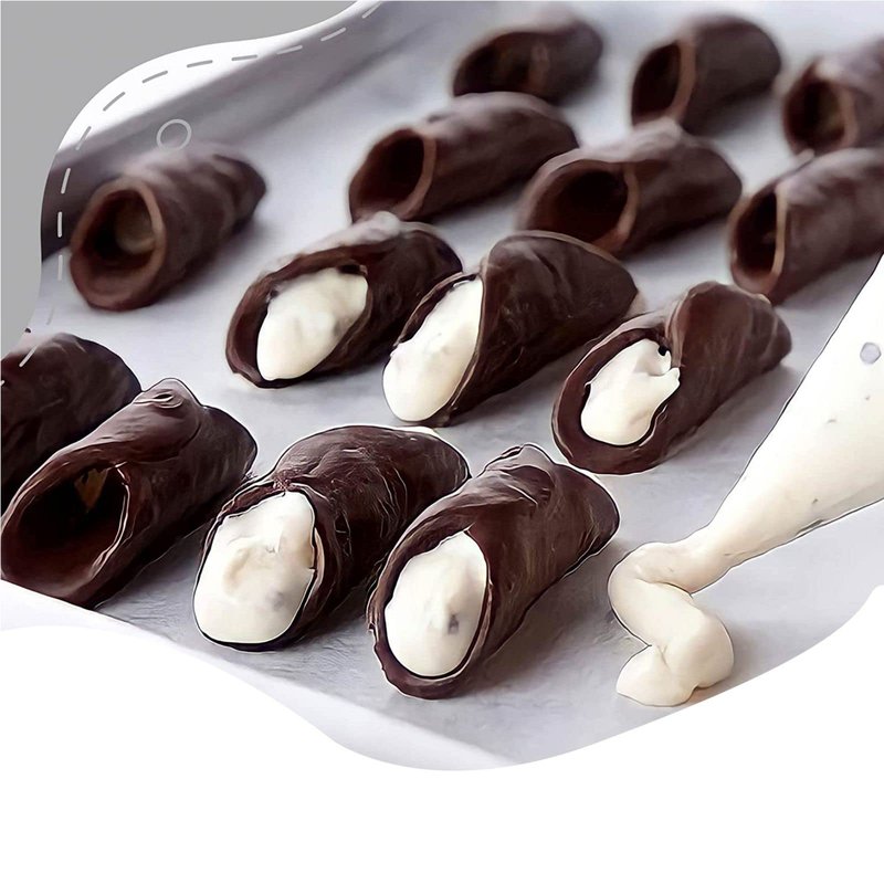 VolksRose 30pcs Cream Horn Mold, Cannoli Forms Tubes Kit, Stainless Steel 20pcs Cone Shaped and 10pcs Tubular Shaped Baking Molds for Danish Pastry Lady Lock Form Cream Roll Croissant