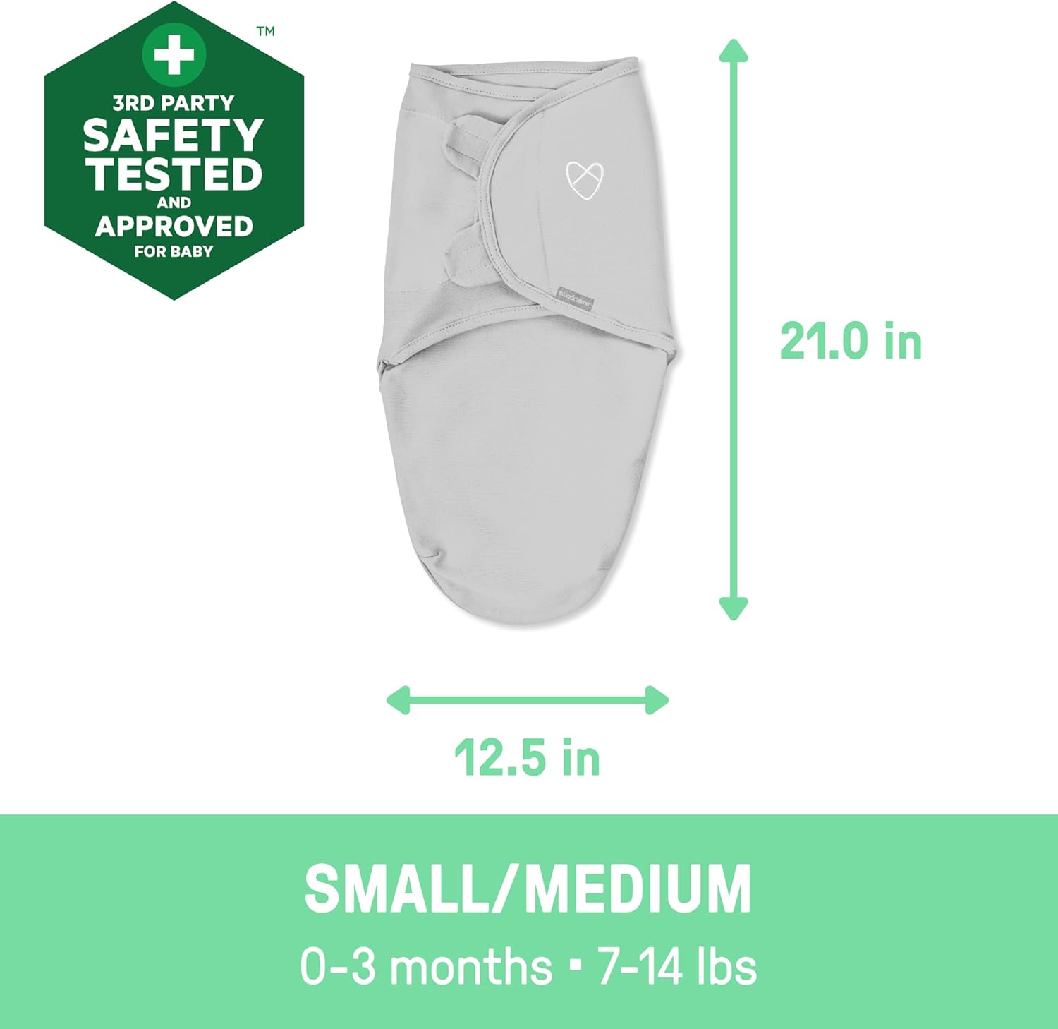 SwaddleMe by Ingenuity Baby Swaddle Blanket - 100% Cotton, 0-3 Months, Improves Sleep & Calms Reflex | Tropical Dino, 2-Pack