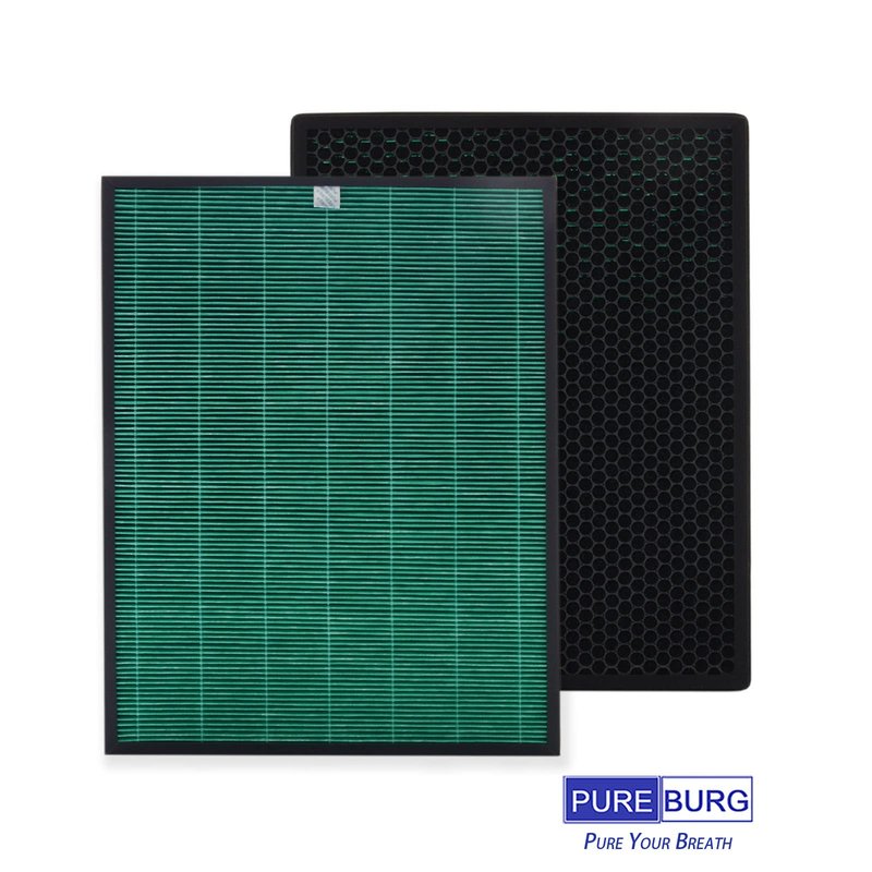 PUREBURG Replacement Filter Compatible with Coway Airmega Icon & IconS Air Purifier,2-Pack H13 Activated Carbon MAX2 Air Clean VOCS Odor