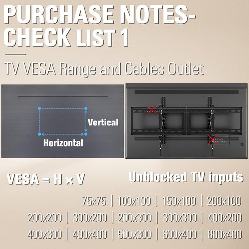 Mounting Dream Tilt TV Wall Mount - Fits 42-90 Inch Flat & Curved TVs | Universal Bracket, Max VESA 800x400mm