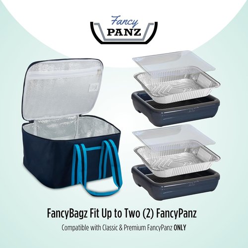Fancy Panz - Insulated Casserole Carrier Bag in Pink - Keeps Food Hot or Cold | 2 Pockets, Perfect for Hosting