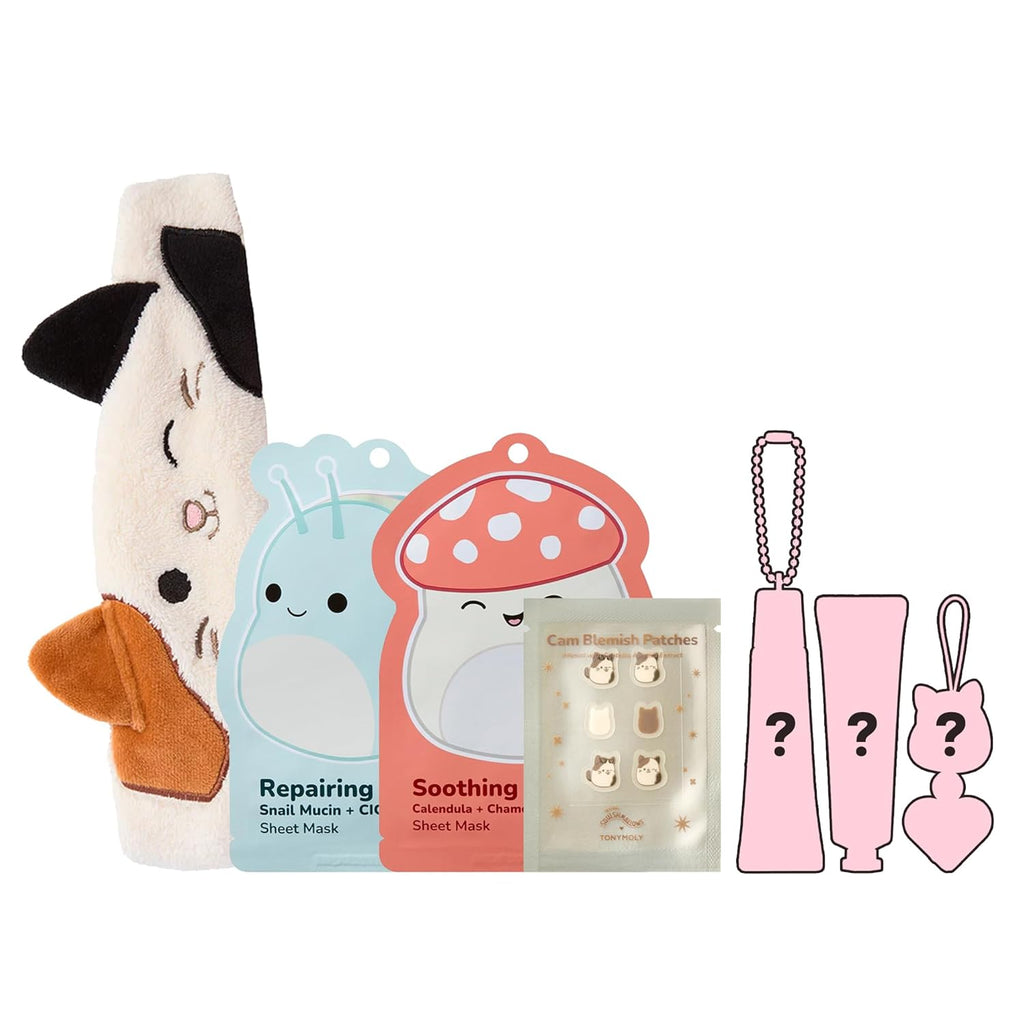 TONYMOLY x Squishmallows Advent Calendar 2025 - 7-Day Skincare Set with Hand Cream, Lip Gloss & Masks