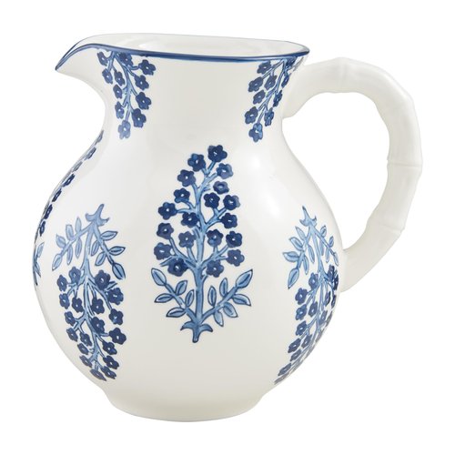Mud Pie Block Print Pitcher; 72 oz