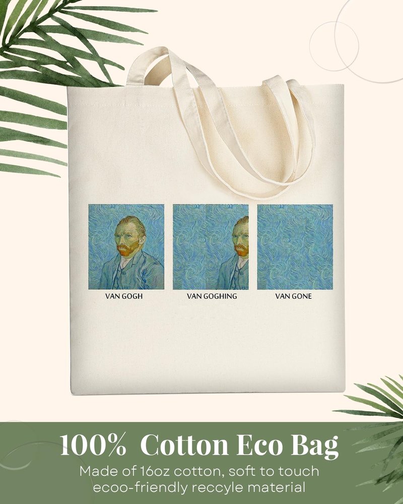 AUSVKAI Canvas Tote Bag Aesthetic for Women, Cute Funny Puzzle Reusable Cotton Bags for Shopping Beach Gifts
