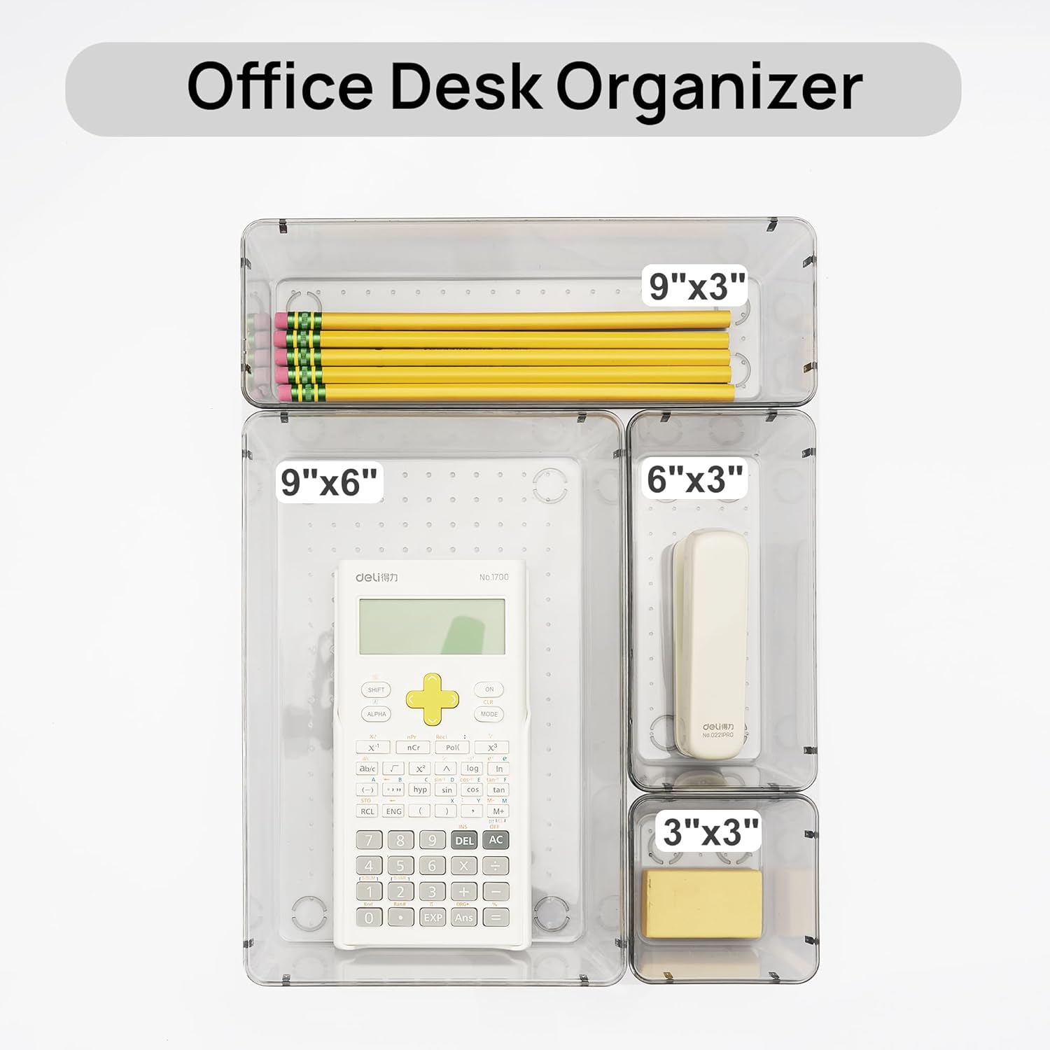 Vtopmart 25 PCS Desk Drawer Organizer Set - Versatile Plastic Storage Bins for Office & Bathroom