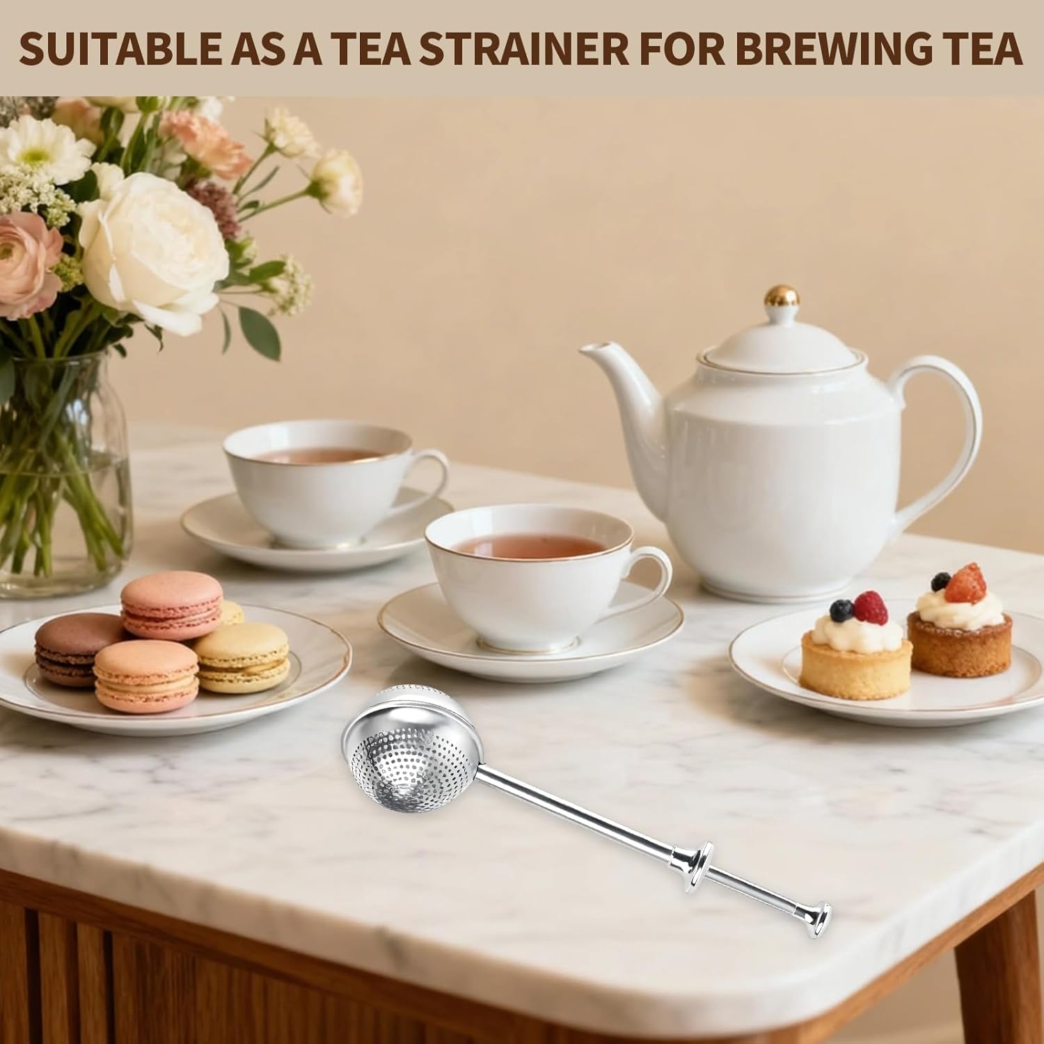 Skiennix Flour Duster - Stainless Steel Powder Sugar Shaker & Sifter | 2-Pack Baking Essential