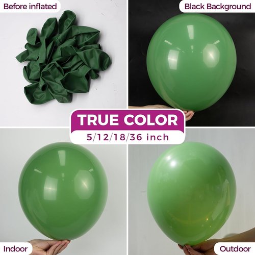 Bezente Sage Green Latex Balloons - 150 Pack 5-Inch Round Helium Balloons for Birthday & Wedding Decor
