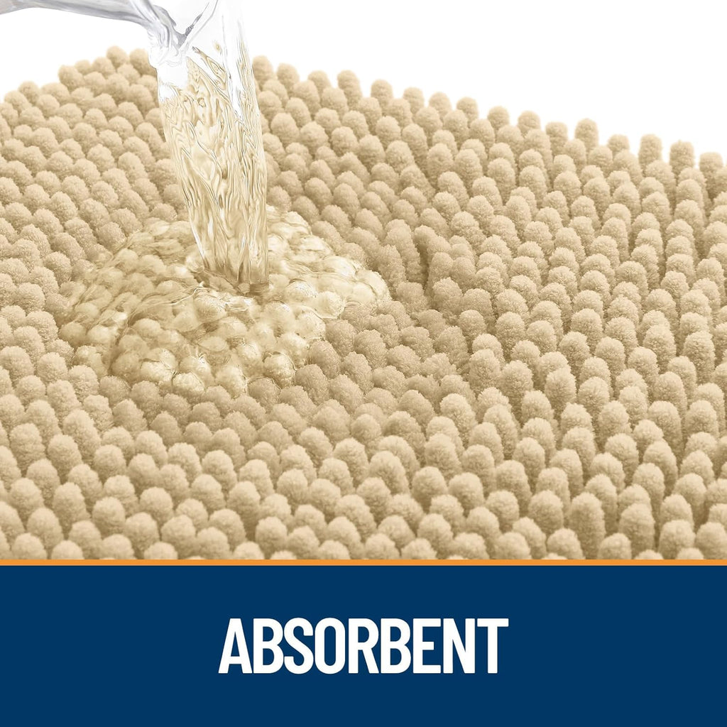 OLANLY Dog Door Mat - Absorbent Non-Slip Chenille for Muddy Paws | 70x35 Inches, Quick Dry, Washable