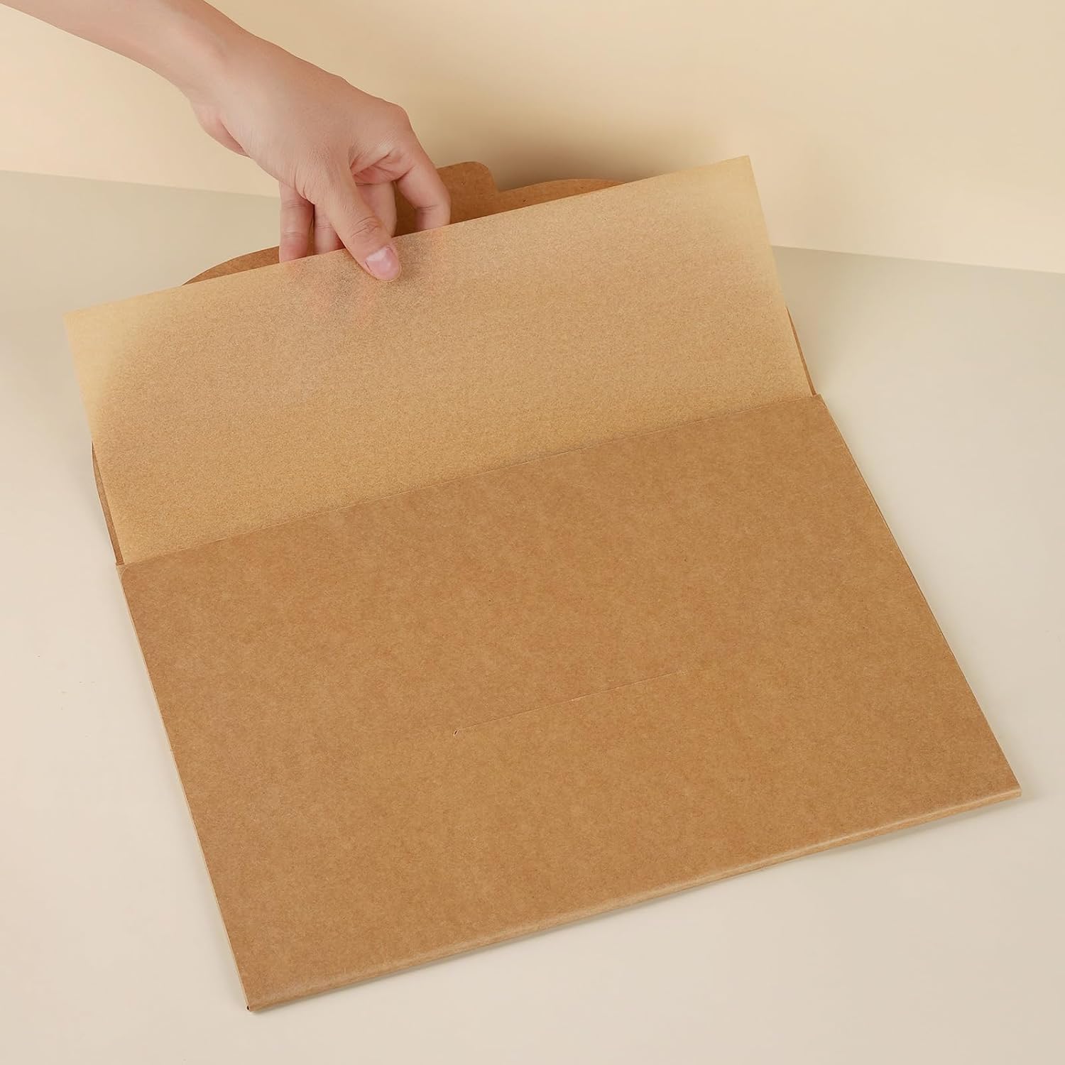 Unbleached Parchment Paper Sheets - 200 Pcs Precut Non-Stick for Baking | 9x13 Inches