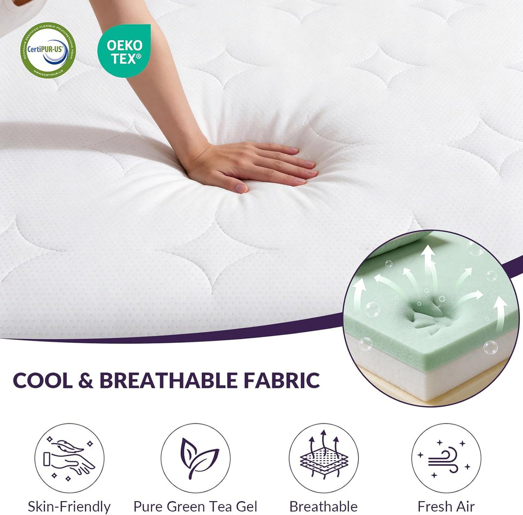 Skiennix 12-Inch Queen Mattress - Plush Hybrid with Cooling Gel Memory Foam | Cloud-Like Pressure Relief, Fiberglass-Free, 365-Night Trial