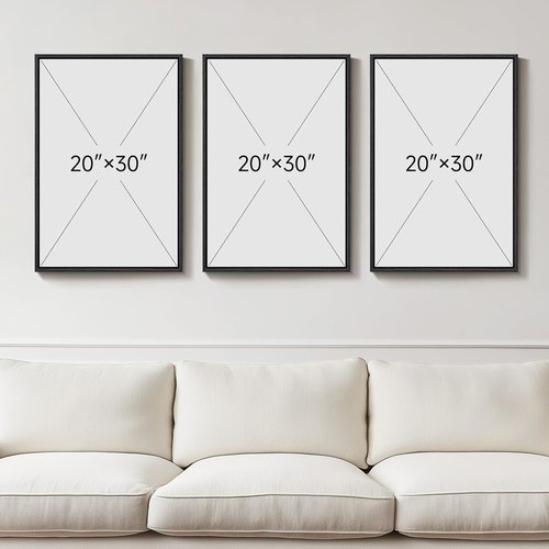 Framed 3D Textured Blue & White Abstract Wall Art by [Brand Name] | Modern 3-Piece Geometric Decor 20x30 In