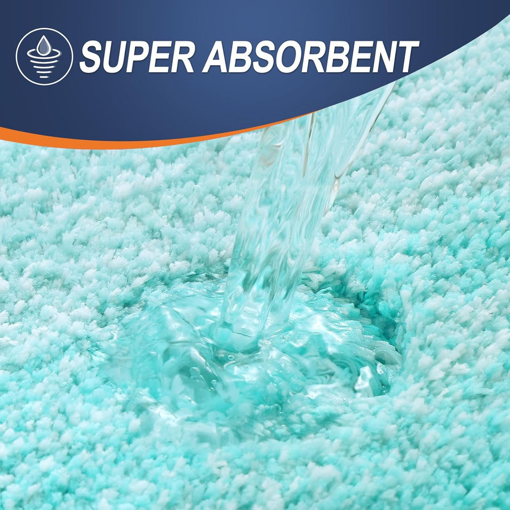 OLANLY Large Bathroom Rugs - Extra Soft Microfiber Mat, Quick Dry & Machine Washable, 44x32, Teal