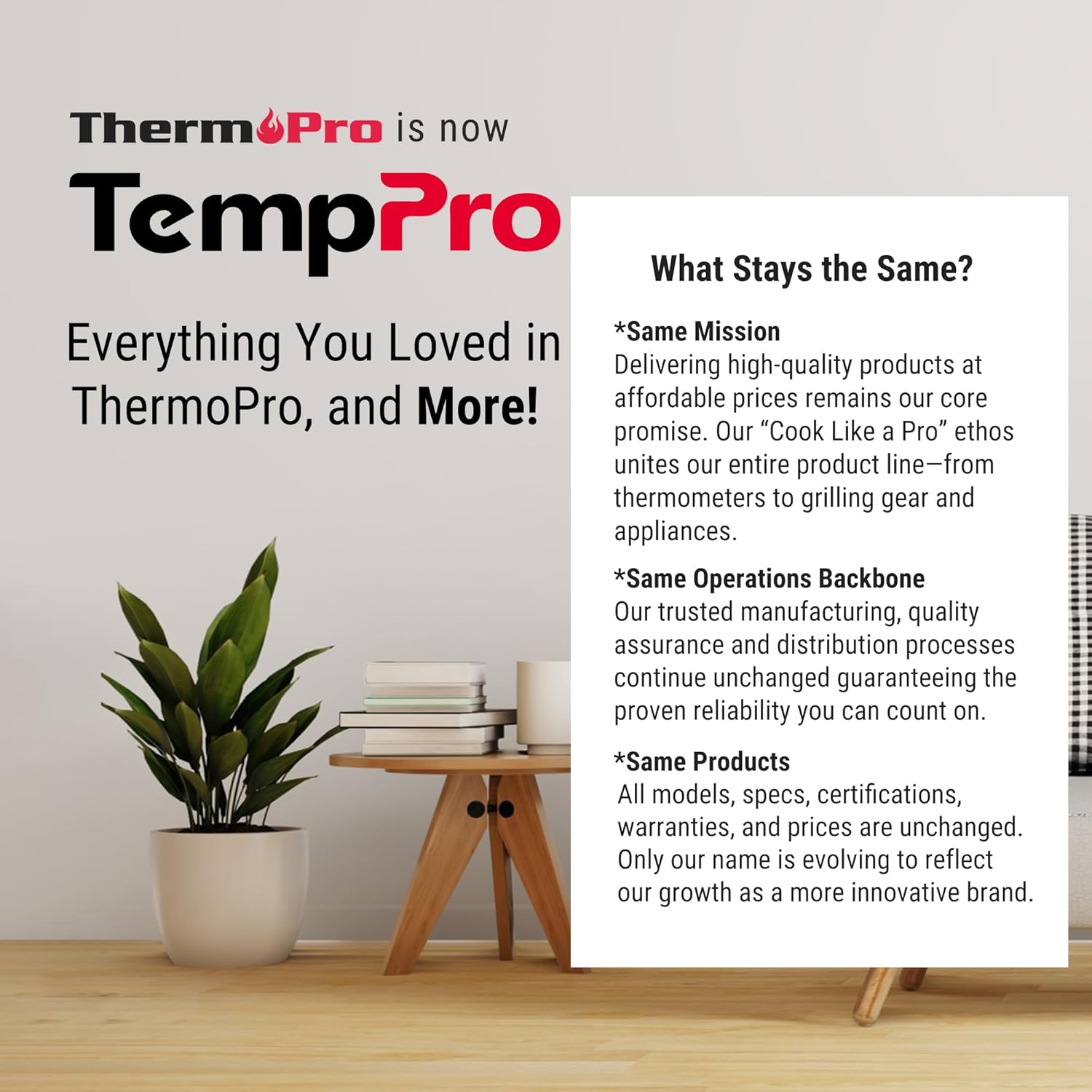 TempPro TP55 Digital Indoor Hygrometer - 4-Inch Touchscreen Temperature & Humidity Monitor for Home & Greenhouse
