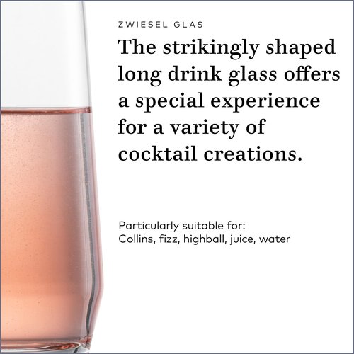 ZWIESEL GLAS Pure Longdrink Glass (Set of 6), Bar Glasses for Long Drinks, Dishwasher-Safe Tritan Crystal Glasses, Made in Germany (18 Ounce)