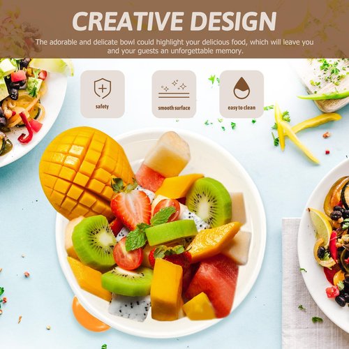 Dessert Bowl Chick Shaped Bowls for Salad Soup Snack Dessert Kitchen Household Cooking for Home Kitchen White