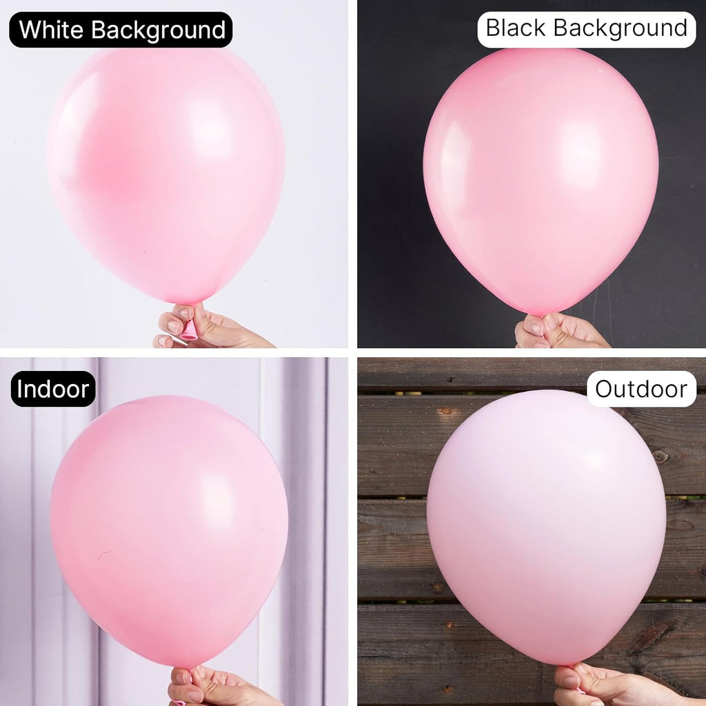 PartyWoo Light Pink Balloons - 100 Pcs 10 Inch Pastel Latex Helium Balloons for Baby Showers & Parties