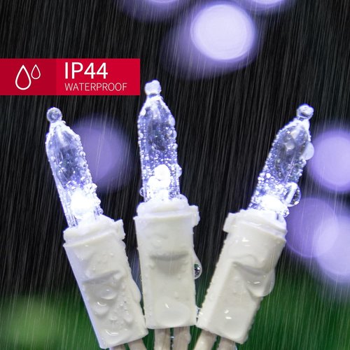 LAMPHOME 21.6FT Mini LED String Lights - White Indoor/Outdoor Christmas Decor for Parties & Weddings