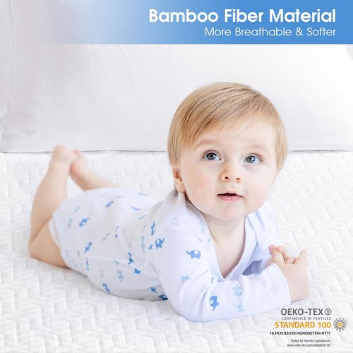 Hanherry Waterproof King Size Mattress Protector - 3D Air Fabric Cooling Cover, Soft & Breathable, Fits 8''-21'' Deep Pocket