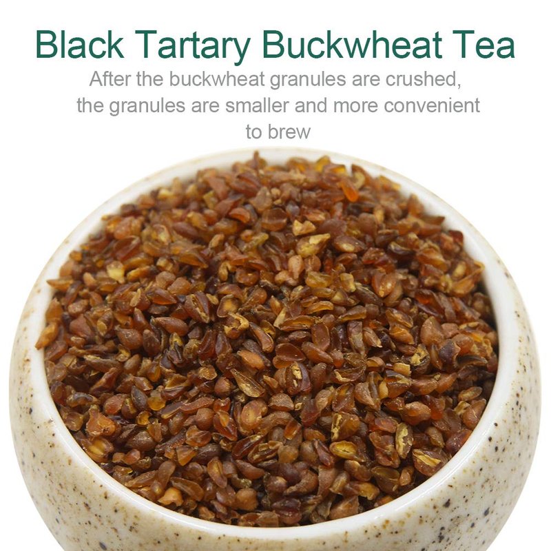 FullChea - Himalayan Tartary Buckwheat Tea - Roasted Black Buckwheat - Loose Leaf Herbal Tea - Caffeine Free - NON-GMO - Gluten Free - 100% Natural 16oz / 453g