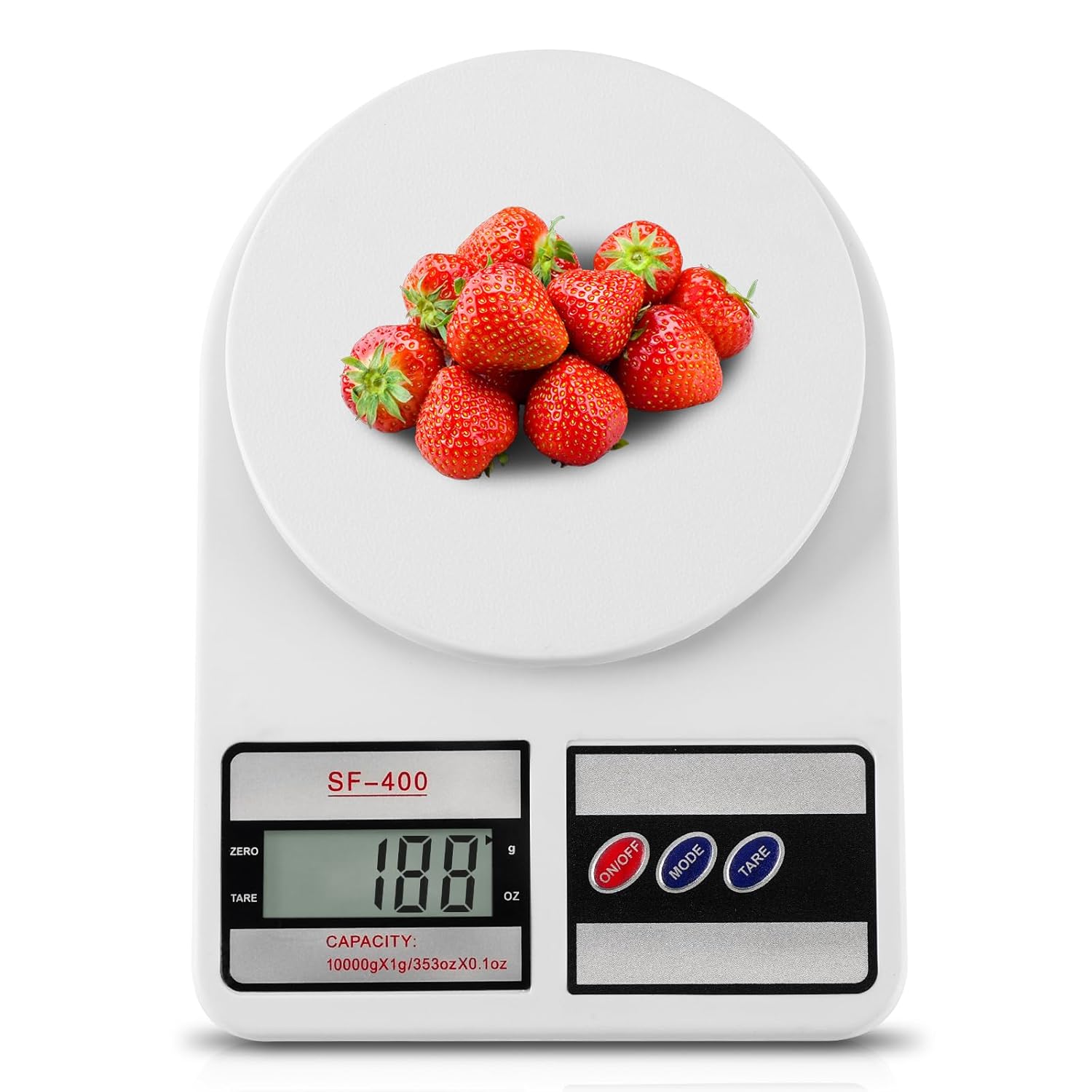 Partyreal Digital Kitchen Scale - Stainless Steel Food Scale with oz/g Units | Ideal for Meal Prep & Baking