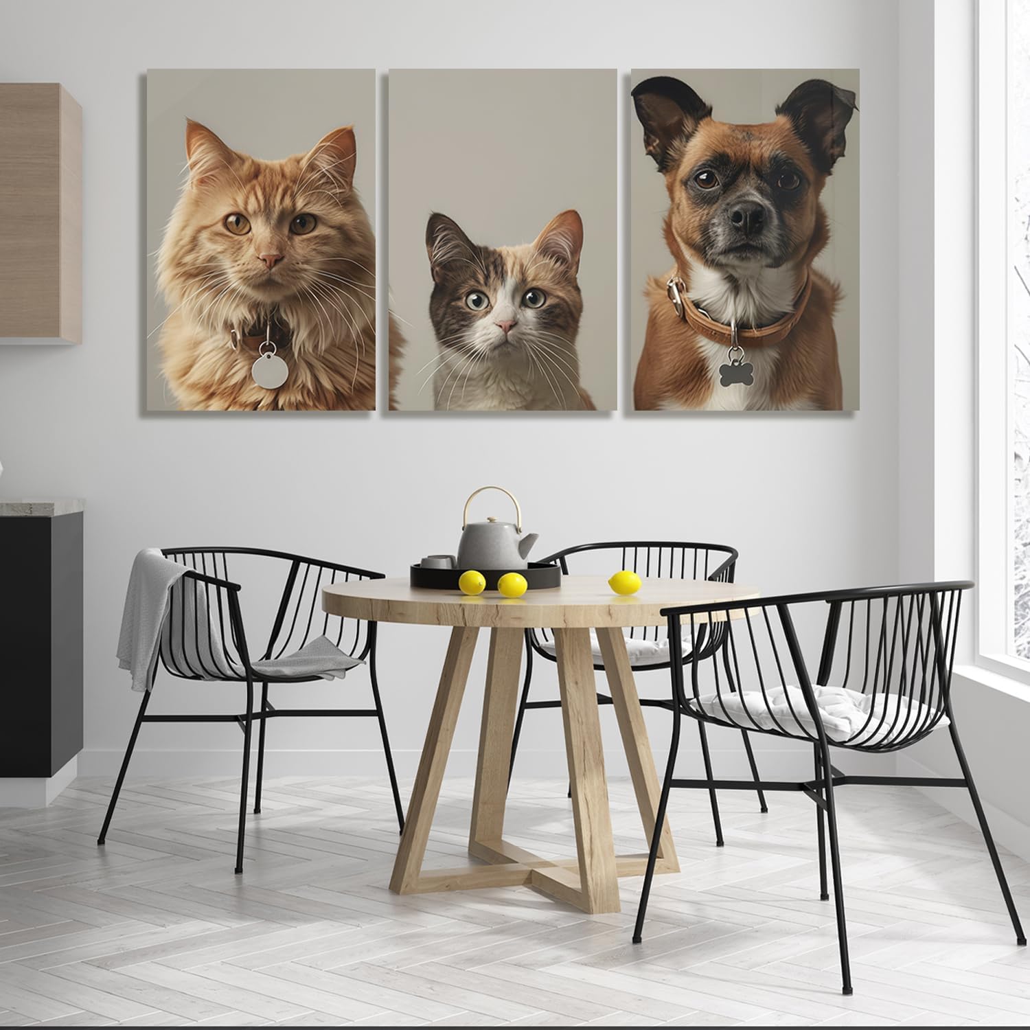 Skiennix Custom Canvas Prints - Personalized Triptych Wall Art | Unframed 24x36 Set of 3