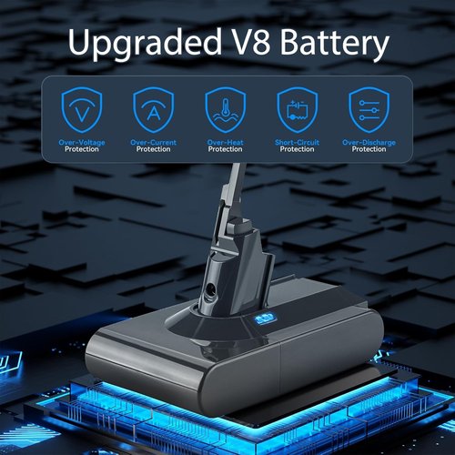 Bonacell 6000mAh 21.6V Replacement Battery for Dyson V8 | Compatible with Animal, Absolute, Motorhead, Fluffy