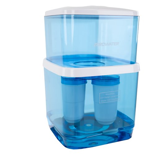 Avanti ZeroWater Refillable Filtered Water Cooler Bottle Kit Top Loading Water Cooler Water Dispenser with Ionic Filtration System, Includes TDS Meter, Blue