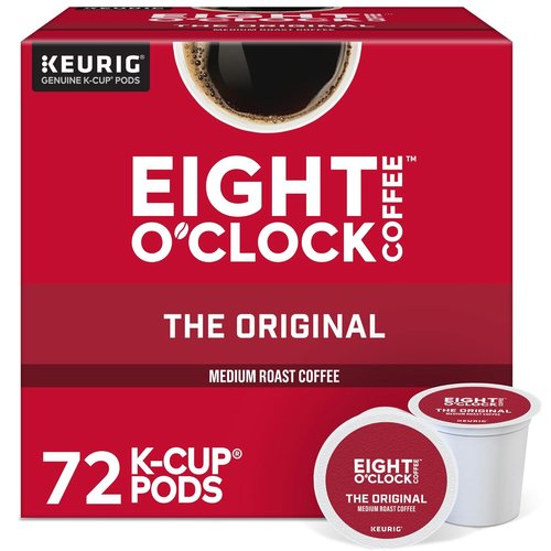 Eight O'Clock Coffee | Original Medium Roast K-Cup Pods - Single-Serve, 72 Count
