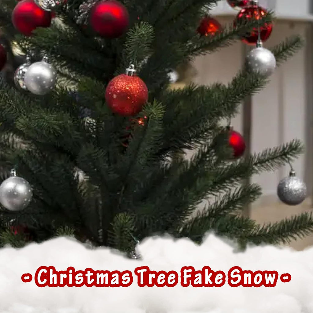 Skiennix Christmas Fake Snow Decor - 15oz Fluffy Artificial Snow for Winter Mantle & Holiday Displays