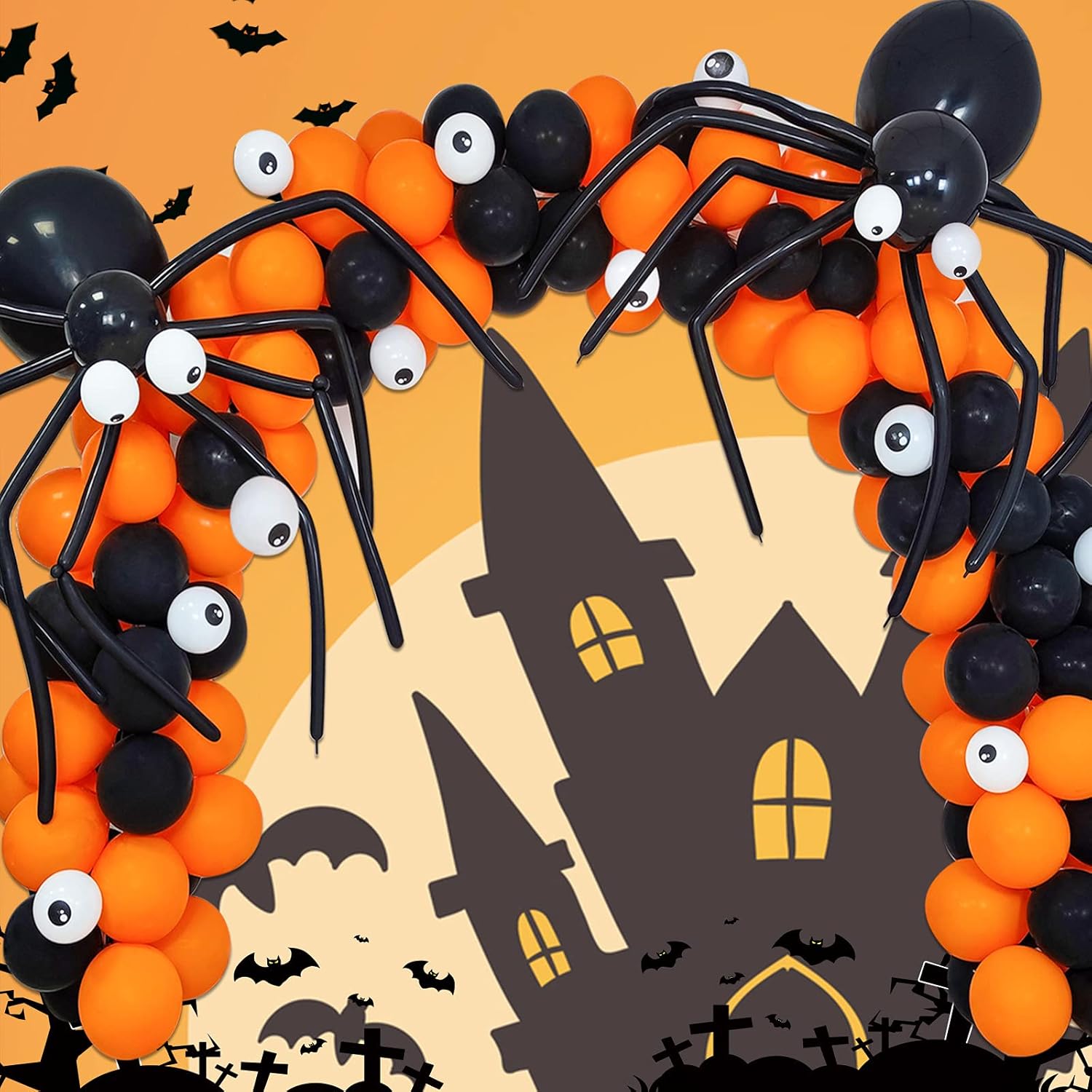 Orange Balloons 100 Pack - 12 Inch Thick Latex Helium Balloons for Halloween & Birthday Parties